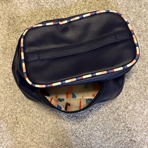 Yumi Kim Navy Cosmetic Bag with Multicolor Trim